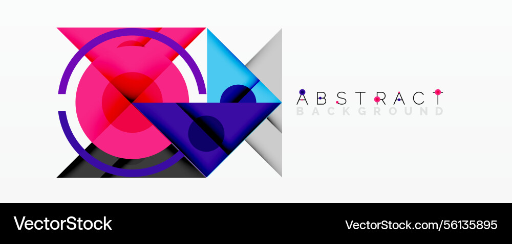 Bright abstract design overlapping shapes create Vector Image