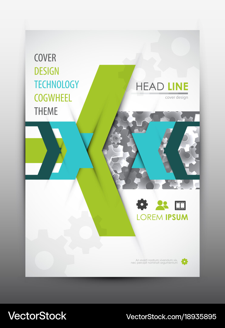 Brochure design template cover presentation Vector Image