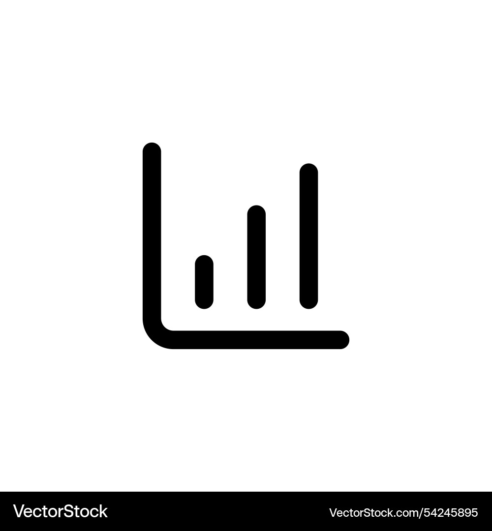 Chart column increasing Vector Image
