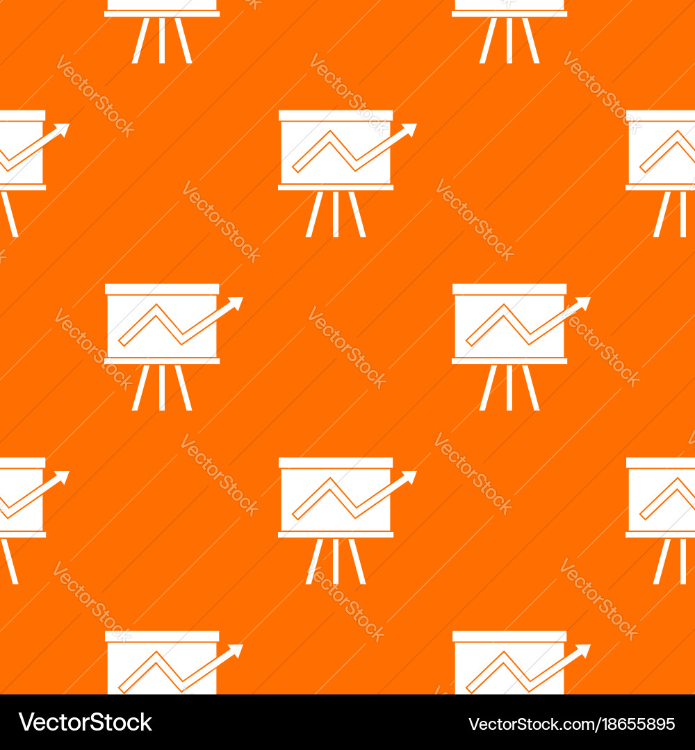 Flip chart with statistics pattern seamless Vector Image