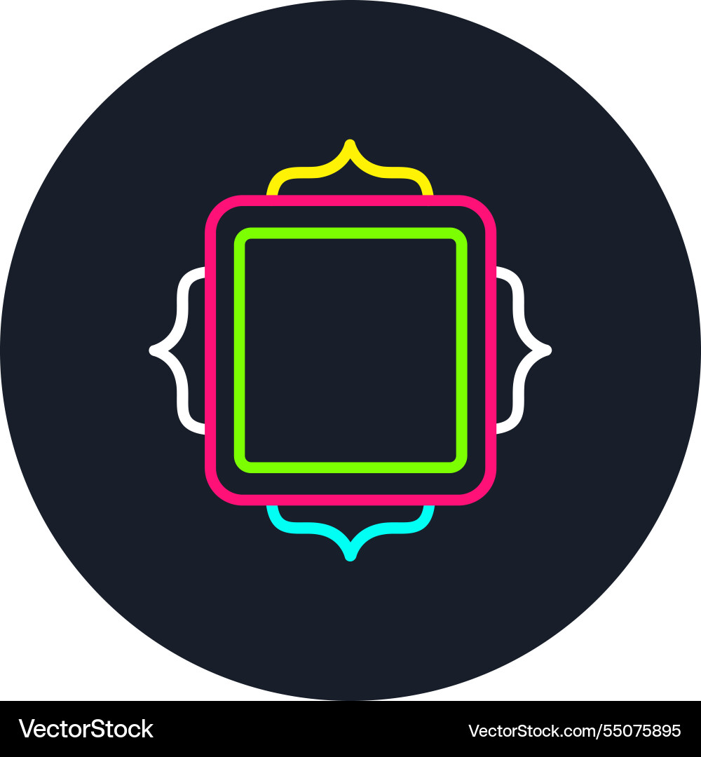 Frame line multi color icon Vector Image