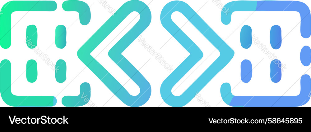Hexagonal Arrow Grid Icon Vector Image