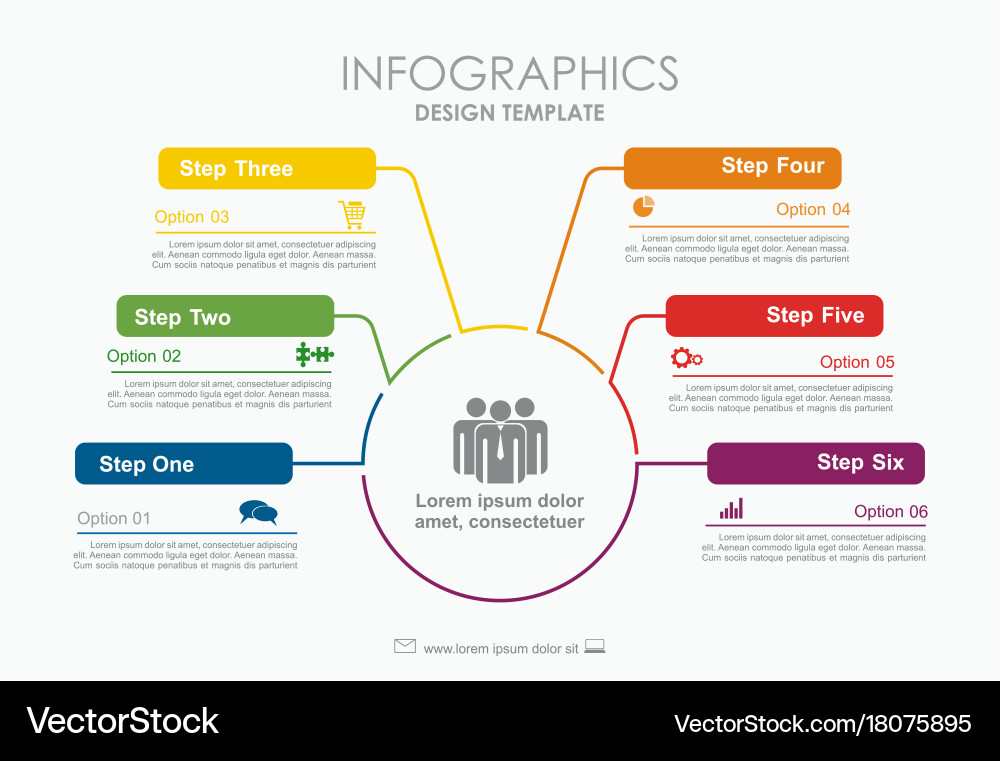 Infographic template can be used for workflow vector image