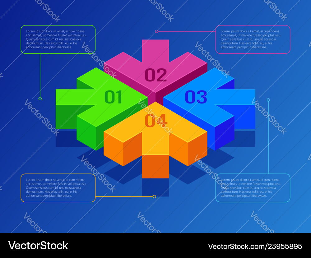 Isometrische Pfeile mit Flussdiagramm-Workflow Isometrische Pfeile mit Flussdiagramm-Workflow vektorbild