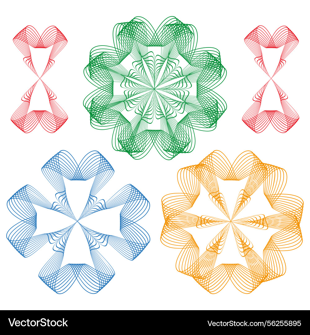 Multicolor spirograph figure decorative loop Multicolor spirograph figure decorative loop vector image