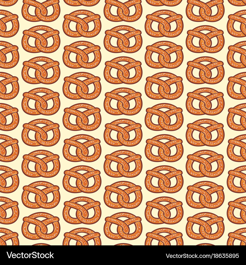 Pretzel Pattern Background vector image