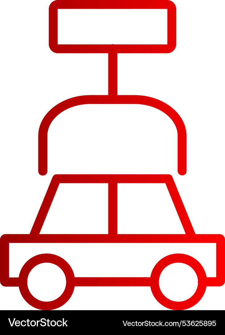 Robot arm line gradient icon Vector Image