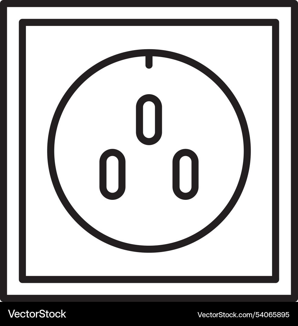 Socket line icon design vector image