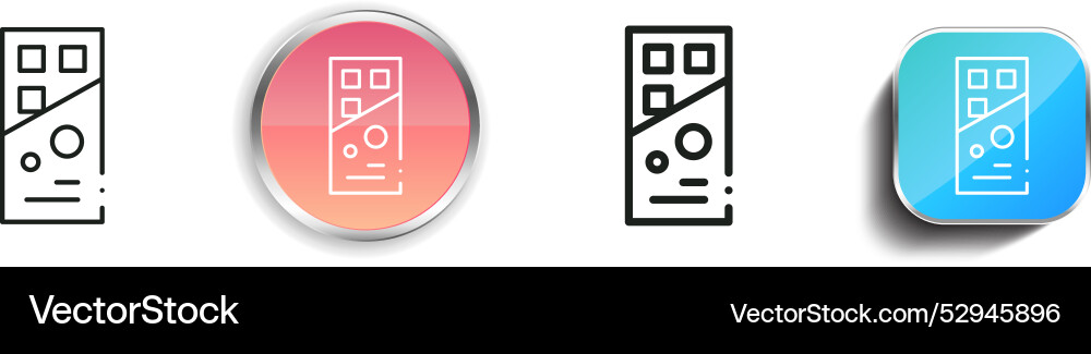 Chocolates icon thin linear regular and button Chocolates icon thin linear regular and button vector image