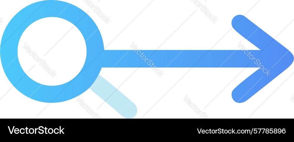 Circular search button intuitive forward design vector image