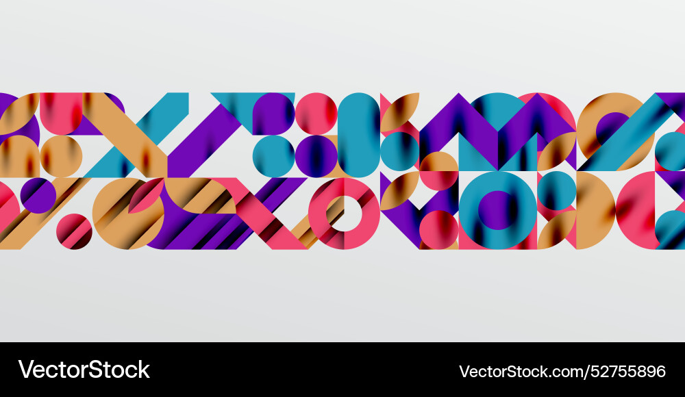 Colorful simple dynamic geometric forms circles Vector Image