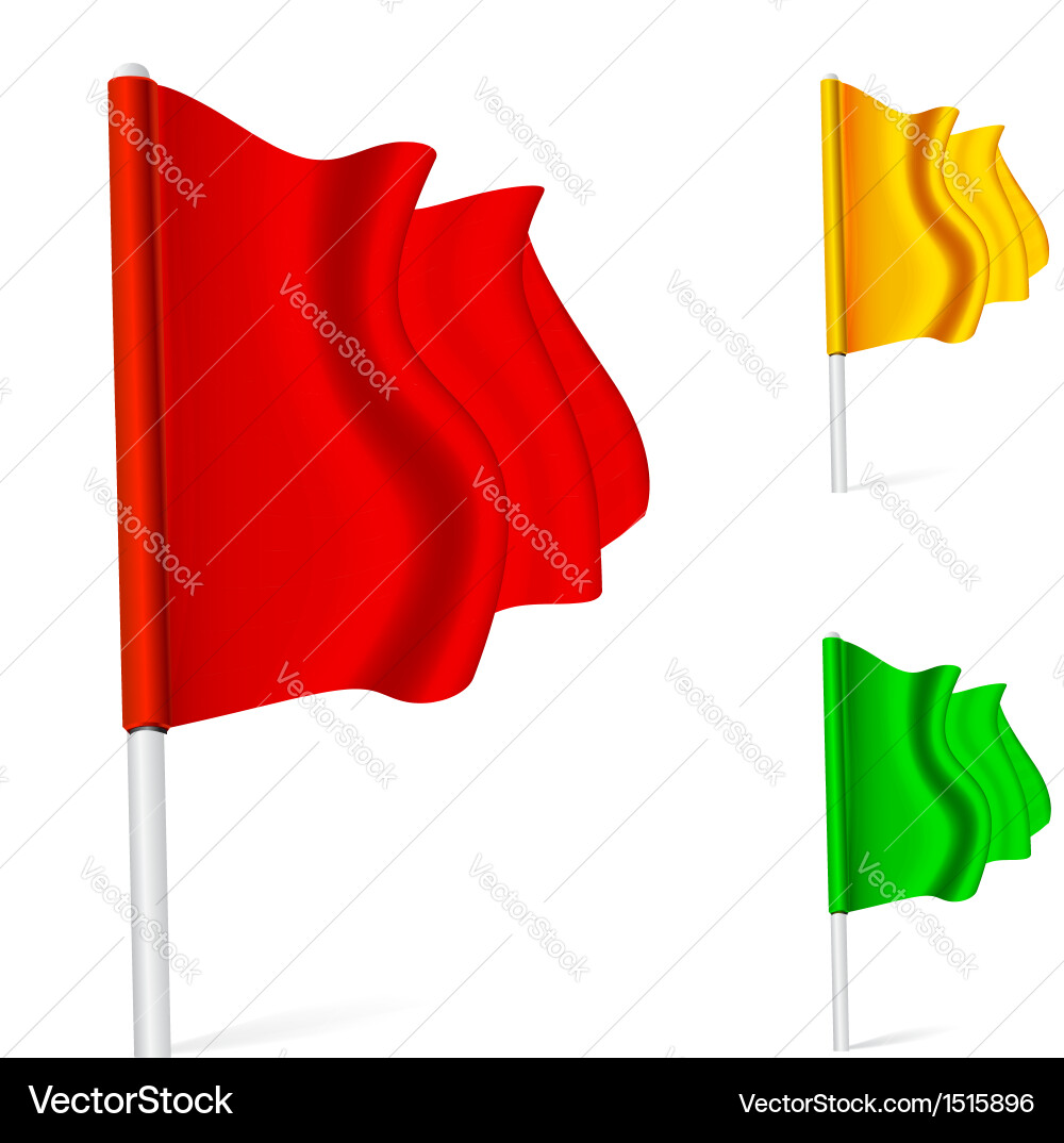 Flag fluttering in the wind vector image