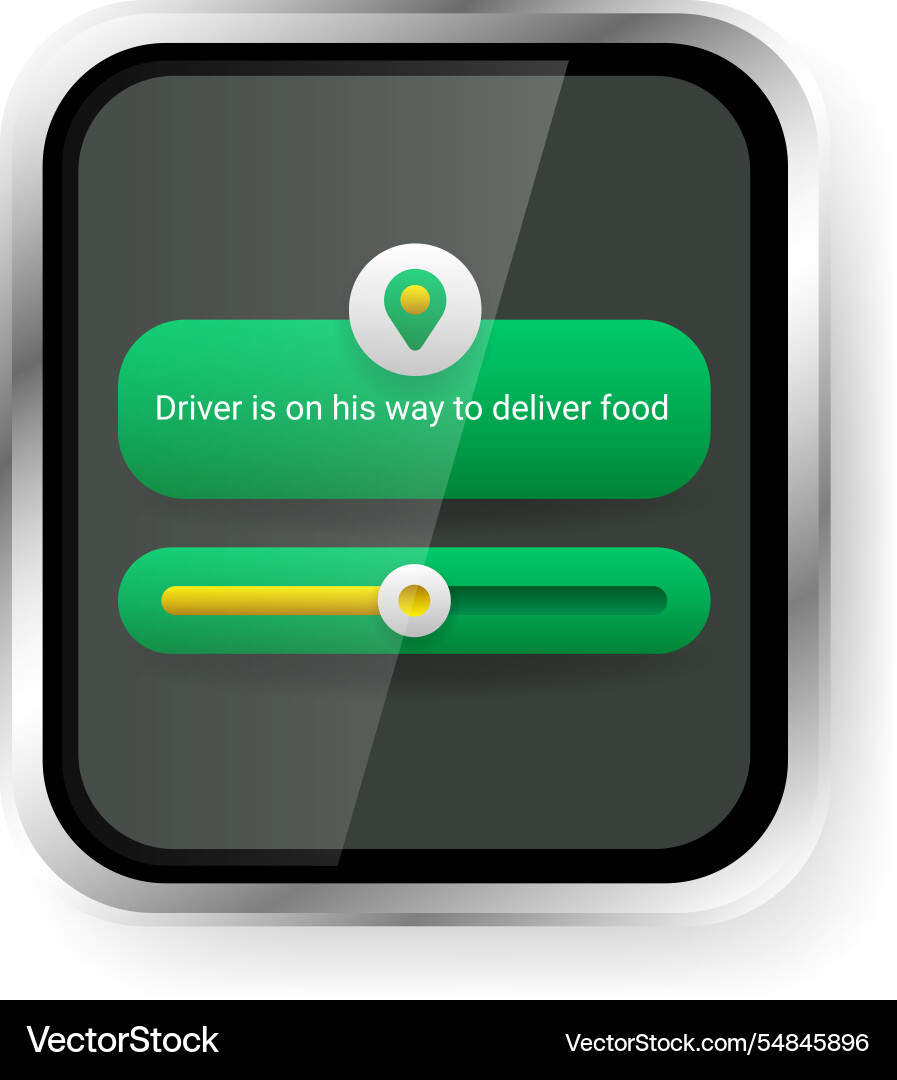 Floating delivery notification user interface vector image