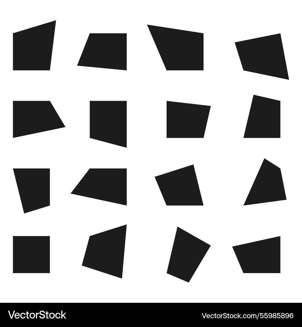 Polygon shape set irregular form collection Polygon shape set irregular form collection vector image