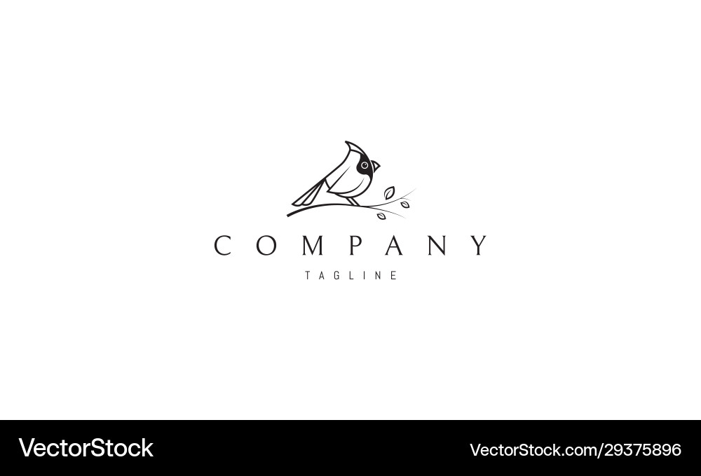 Red Cardinal Logo Vector Image