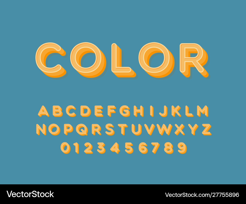 Retro font and alphabet stock Retro font and alphabet stock vector image