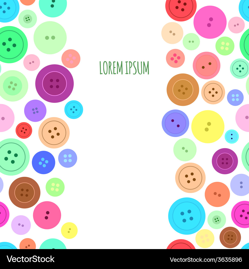 Sewing buttons seamless background Royalty Free Vector Image