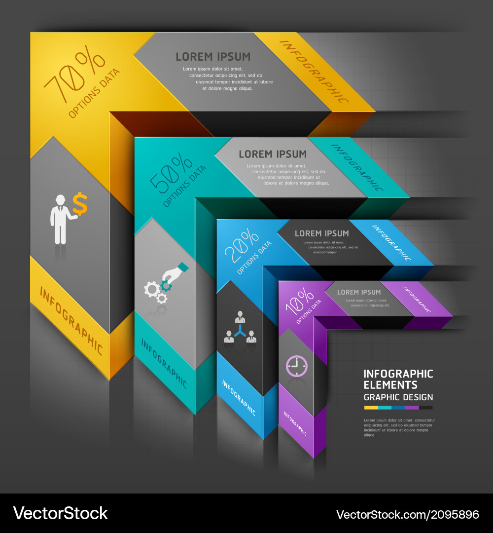 Step Up Business Workflow Diagram Vector Image