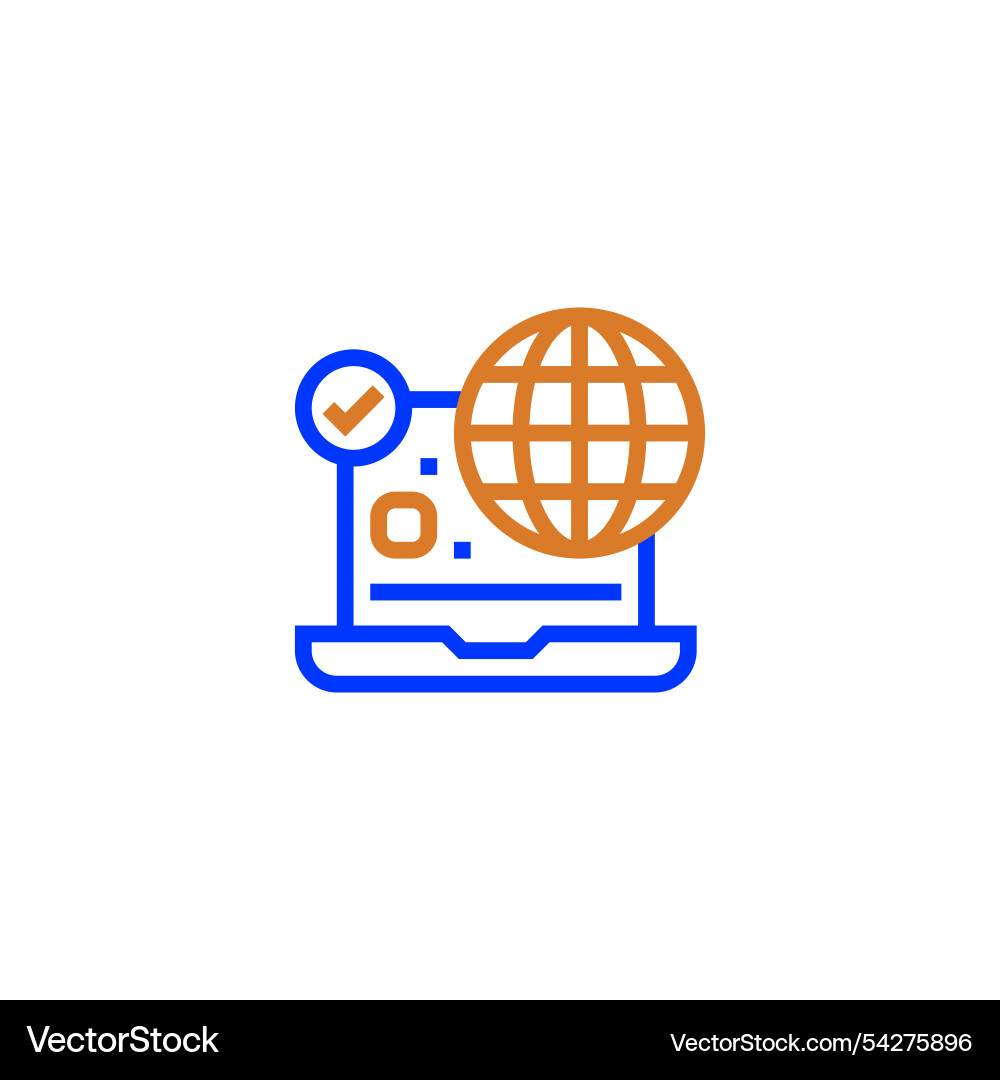 Web security line icon linear style sign Web security line icon linear style sign vector image