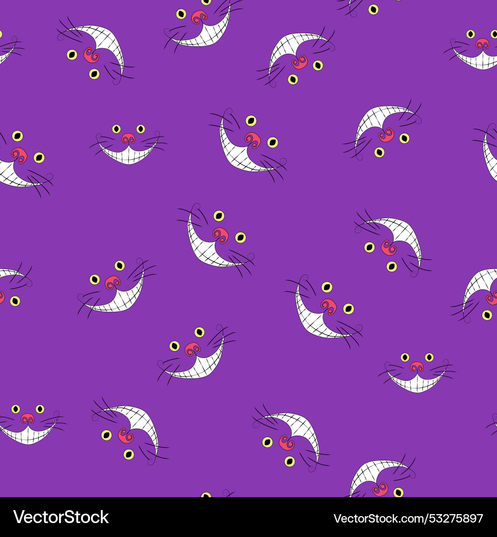 Alice in wonderland seamless pattern Alice in wonderland seamless pattern vector image