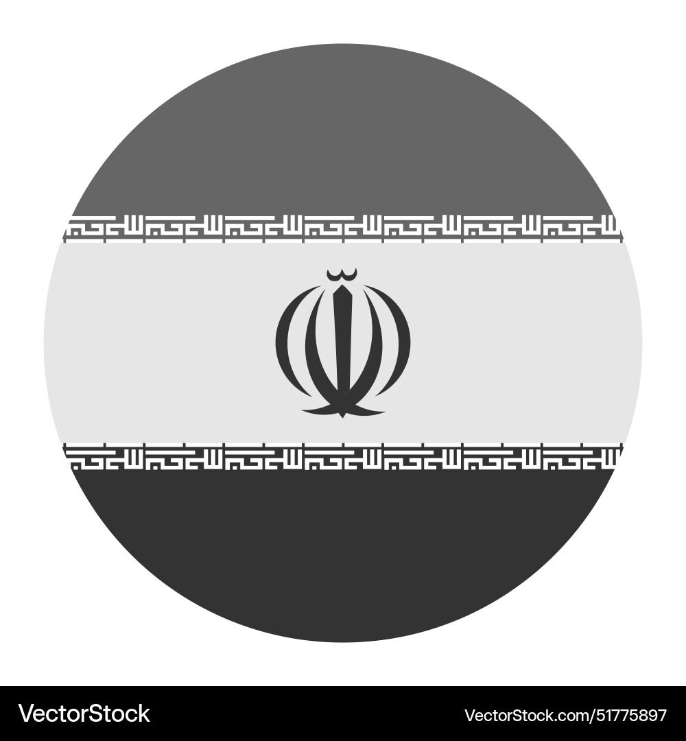 Circle badge iran flag button Circle badge iran flag button vector image