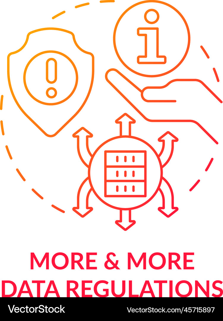 Data Regulations - Concept Icon vector image