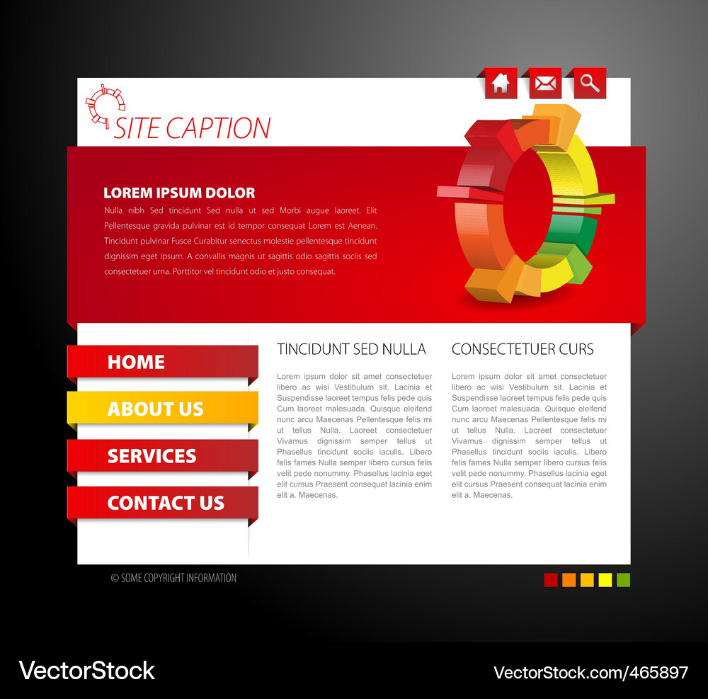 Modern Web Page Template Vector Image