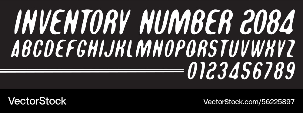 Simple cursive italic font Vector Image