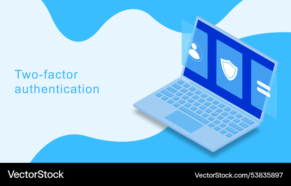 Two step authentication 2fa Two step authentication 2fa vector image