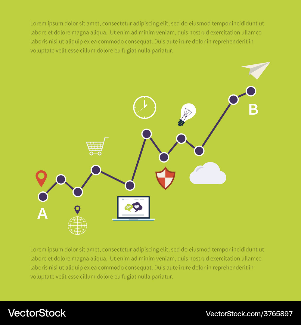 Web Analytics Growth Chart Vector Image