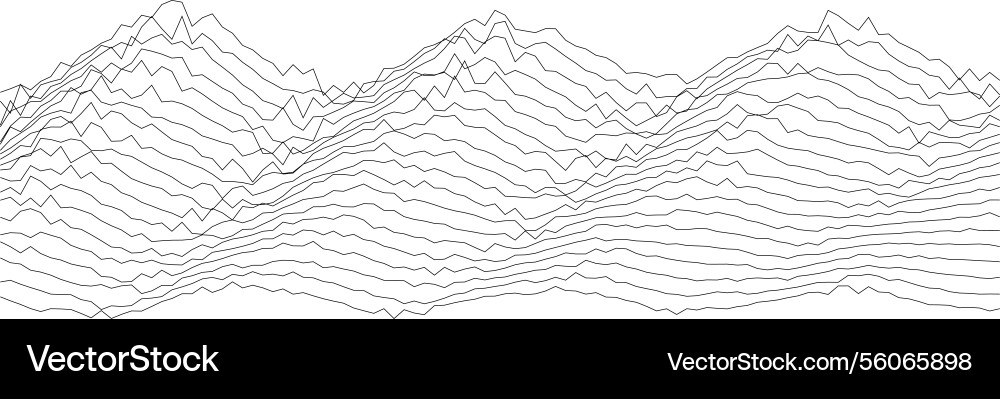 Abstract wave pattern design with dynamic lines vector image