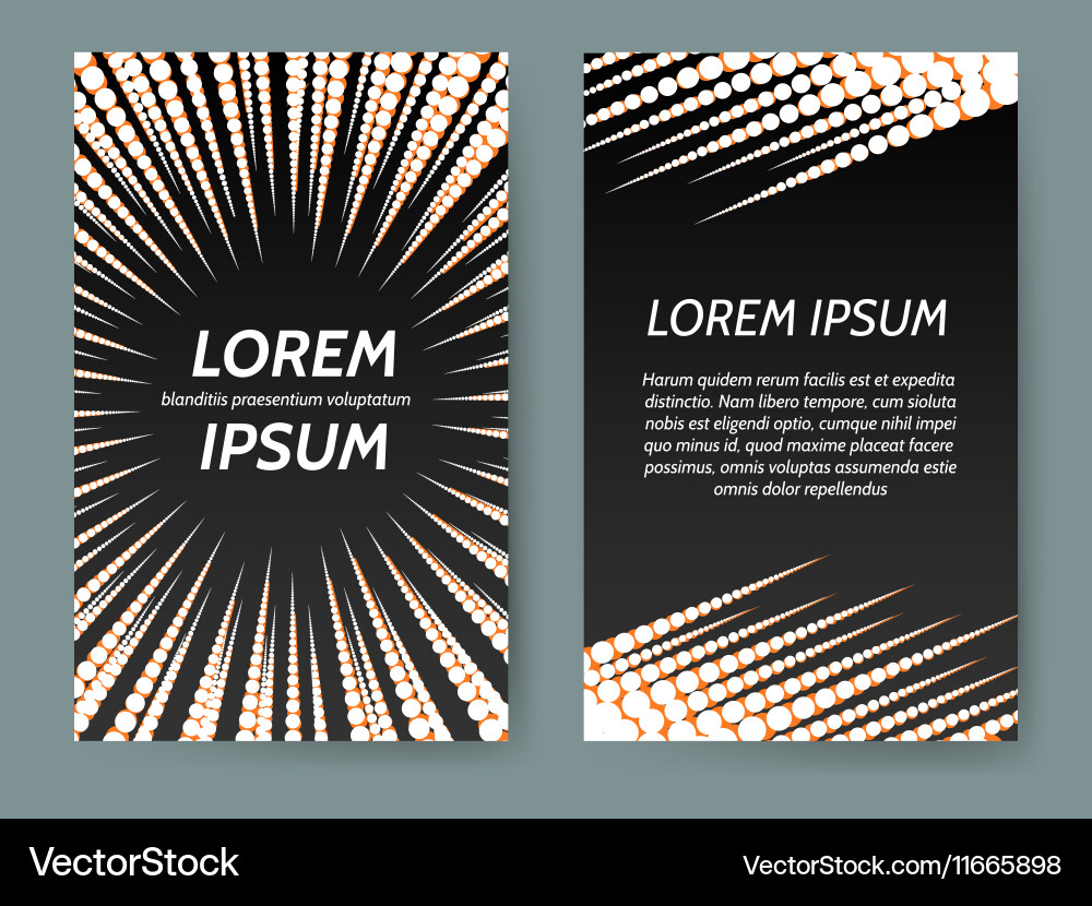 Brochure template with abstract motion effect Vector Image