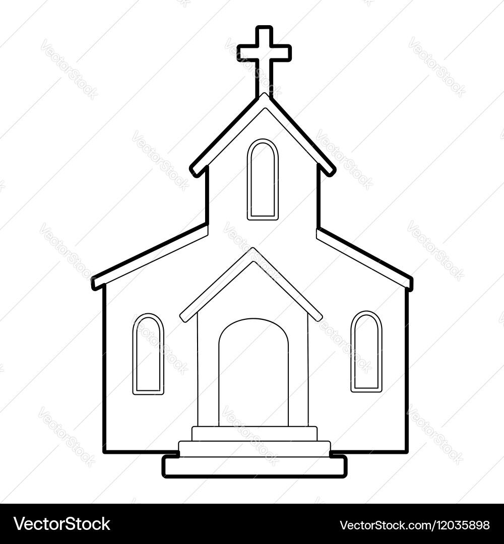 church-icon-outline-style-royalty-free-vector-image