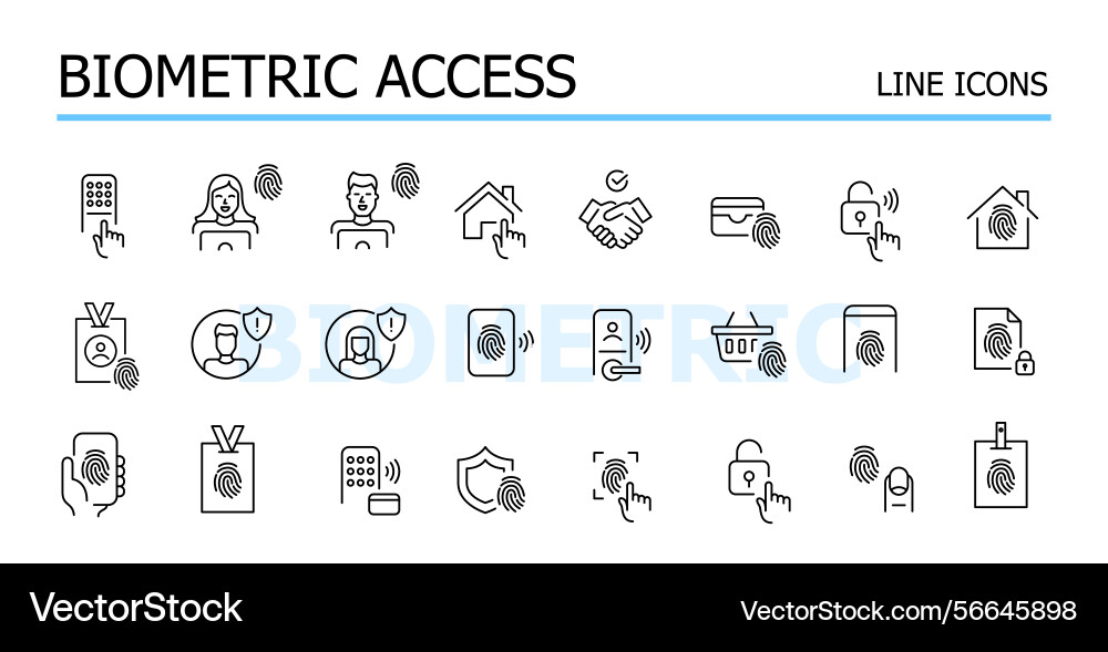 Secure login biometric access to data protection Secure login biometric access to data protection vector image