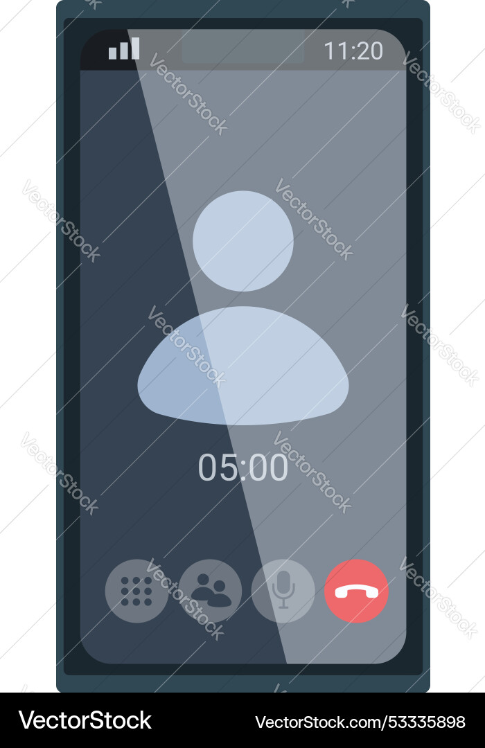 Smartphone display showing incoming video call Smartphone display showing incoming video call vector image