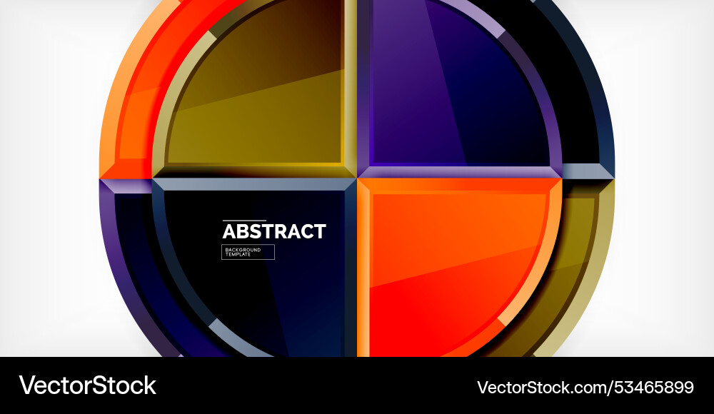 Abstract background - circles and round triangles Vector Image