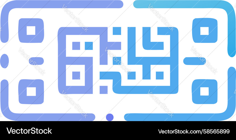 Dynamic Gradient QR Pattern Vector Image