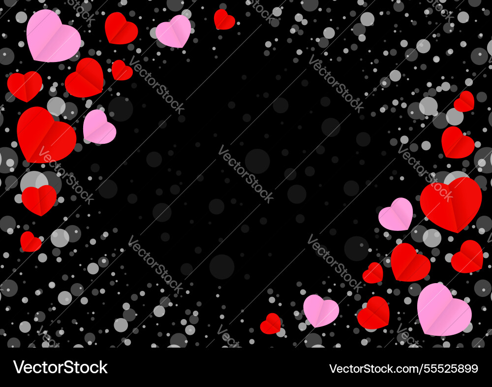 Empty frame with red pink heart shape Empty frame with red pink heart shape Vector Image