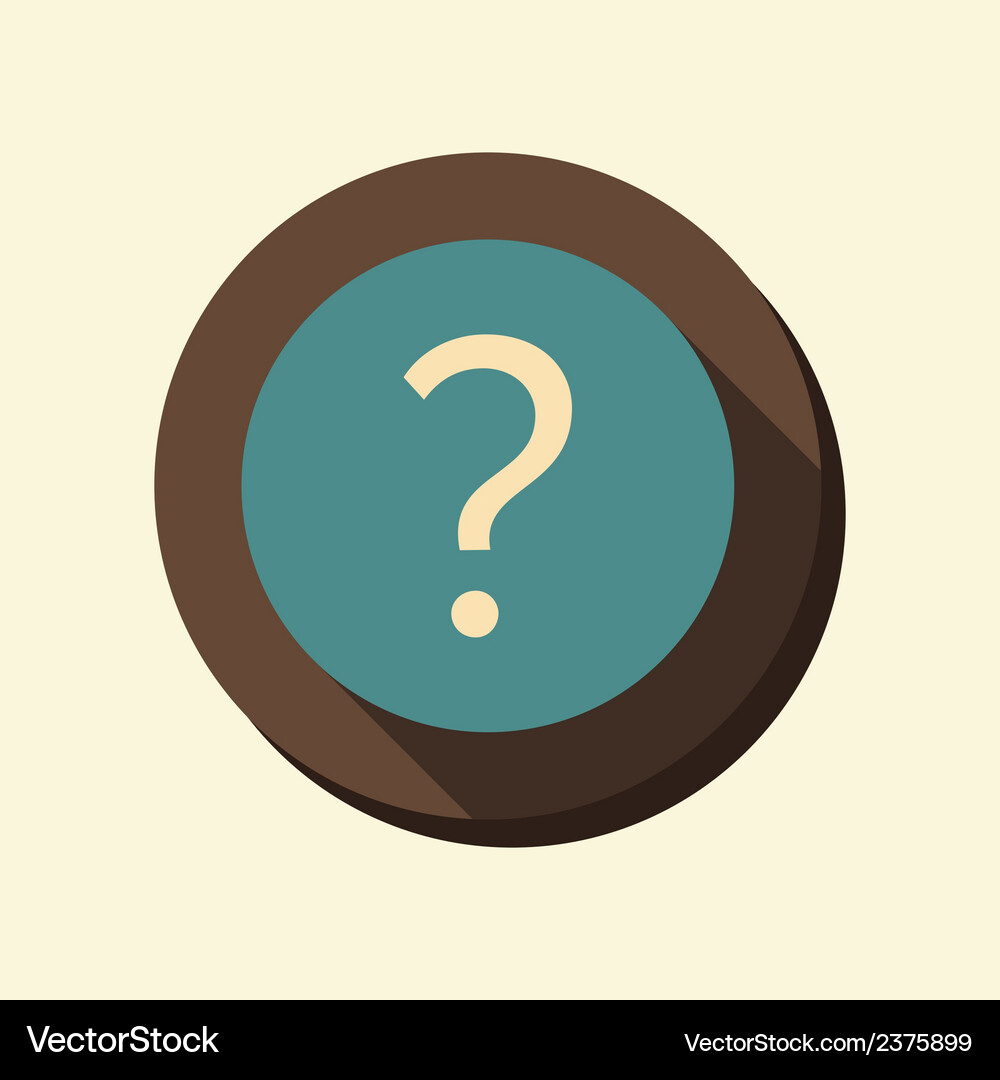 Flat web icon the question mark Vector Image