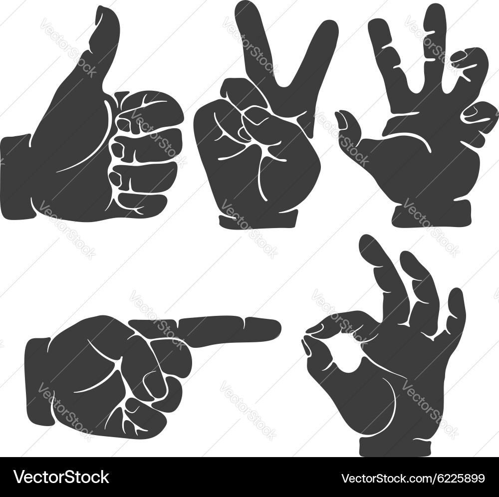 Gesture set Royalty Free Vector Image - VectorStock
