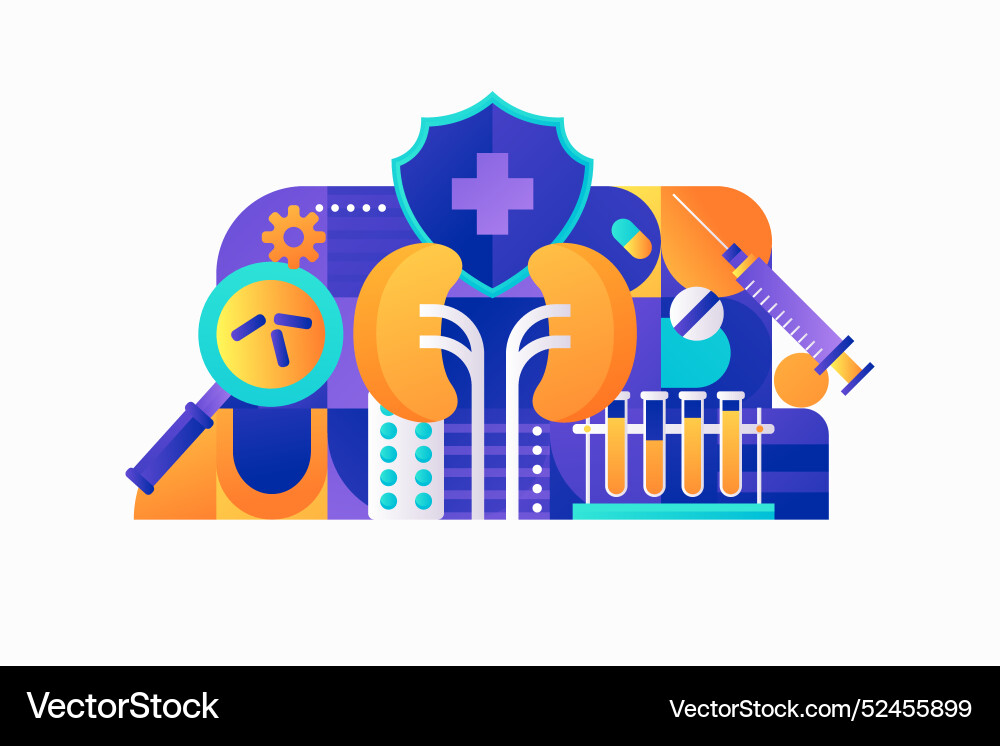 Gradient urology Vector Image