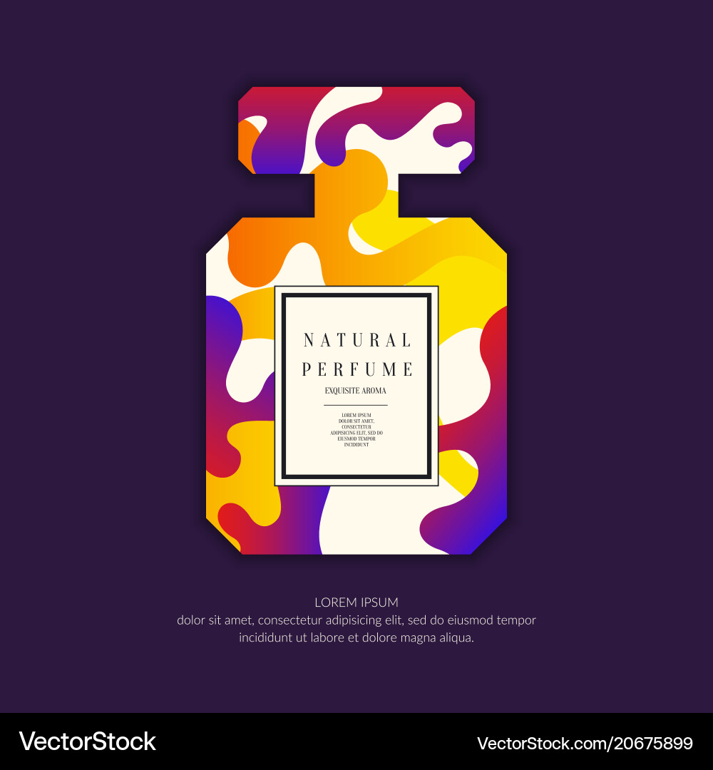 Perfume bottle with dynamic lines and waves Perfume bottle with dynamic lines and waves vector image