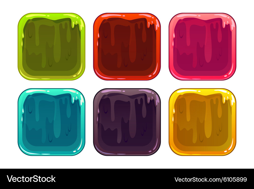 Slime App Frames - Colorful UI Vector Image