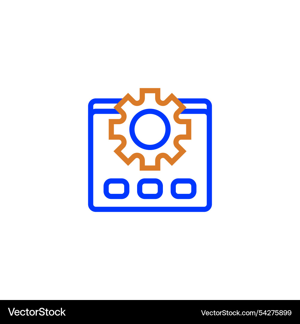 Web optimization line icon linear style sign Vector Image