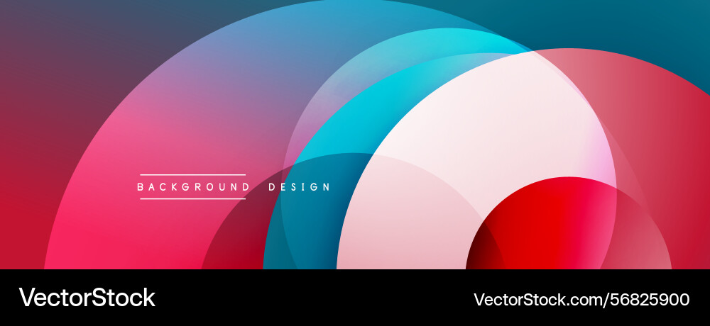 Abstract background features overlapping circles Vector Image
