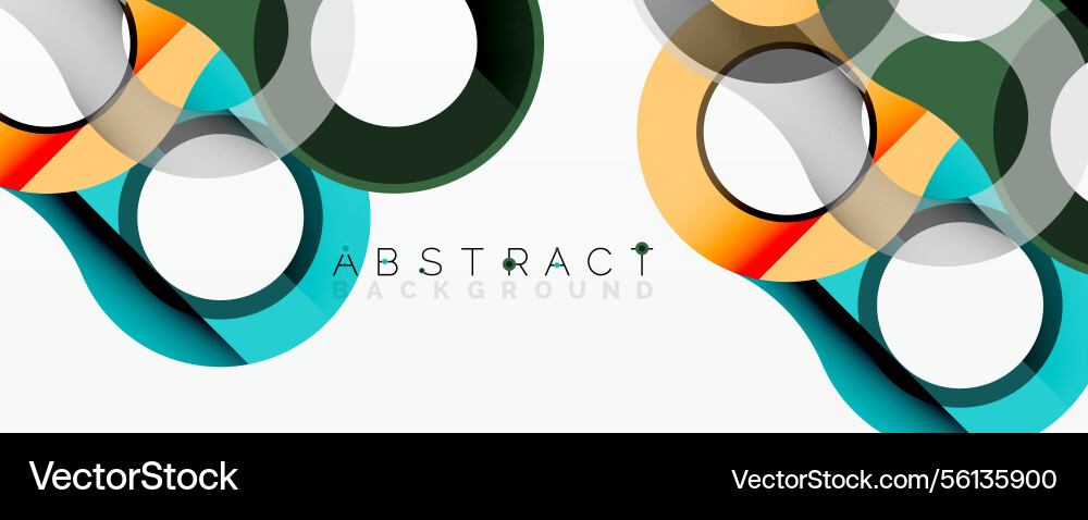 Abstract design features overlapping circles Vector Image