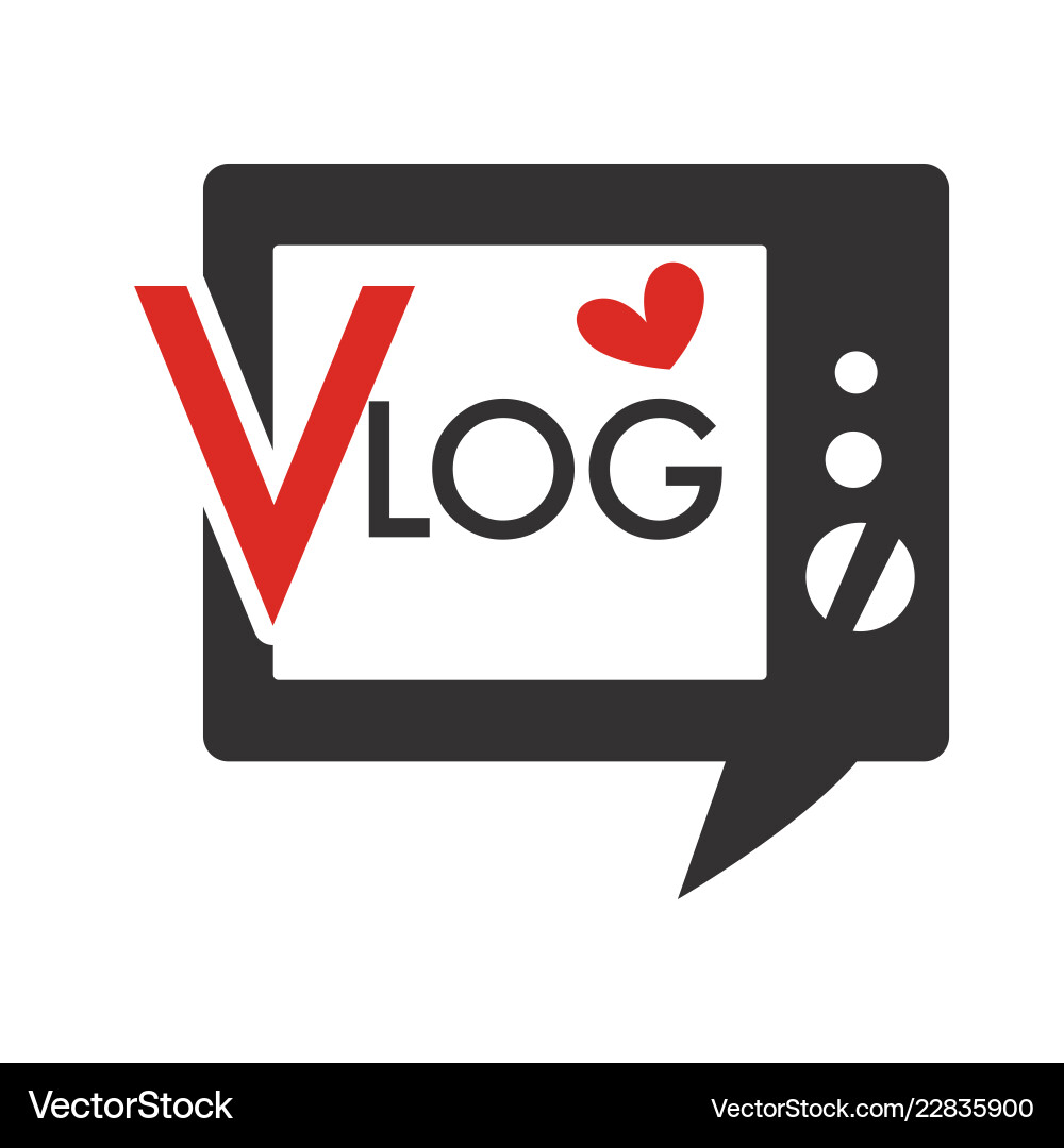 Blog broadcasting multimedia source with old Blog broadcasting multimedia source with old vector image