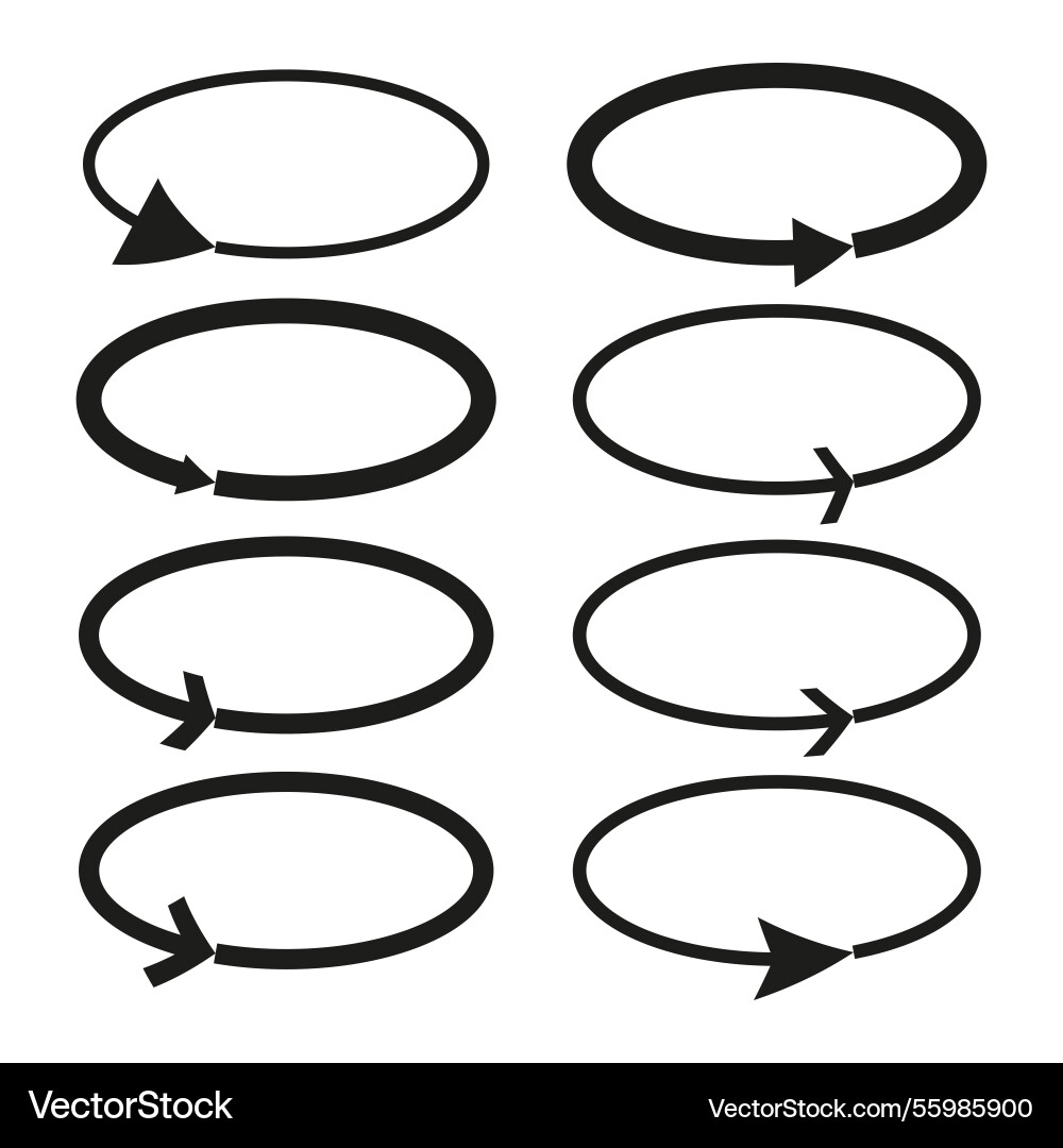 Circular arrow icon rotating cycle symbol looping Circular arrow icon rotating cycle symbol looping vector image