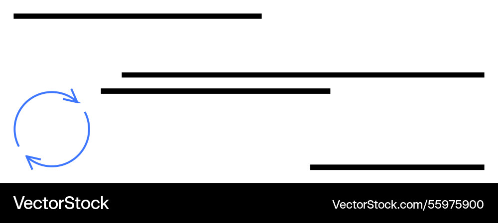 Circular process flow with horizontal lines Circular process flow with horizontal lines vector image