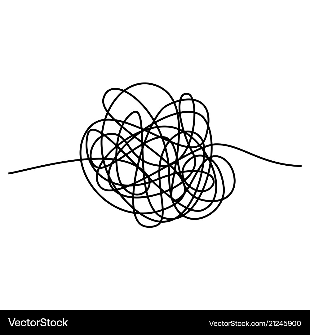 Complex Tangled Thread vector image